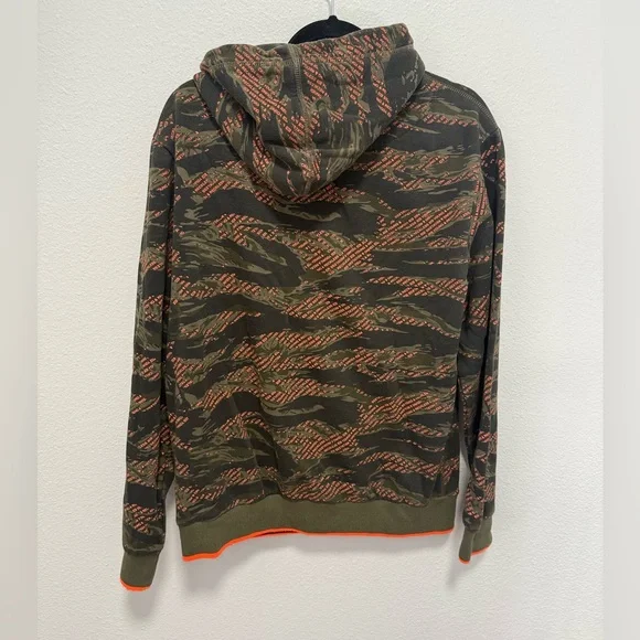 Young & Reckless Olive and Orange Patterned Hoodie Size Large - Picture 5 of 5